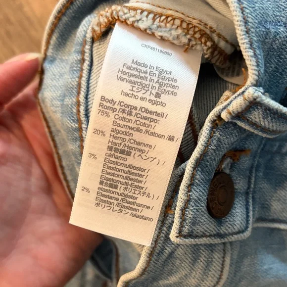 Madewell High-Rise Denim Jean Shorts - Raw Hem - Size 26 - Picture 4 of 9